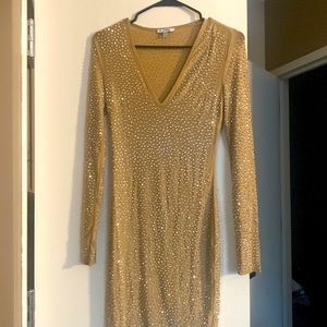 Nude sheer dress